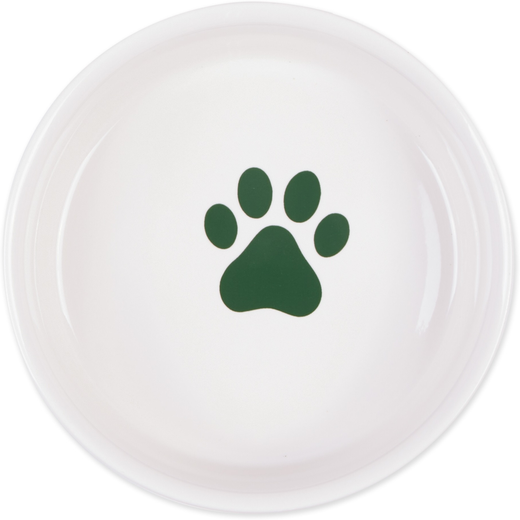 DII Pet Bowl Cats Meow Hunter Green Medium 6Dx2H (Set of 2)