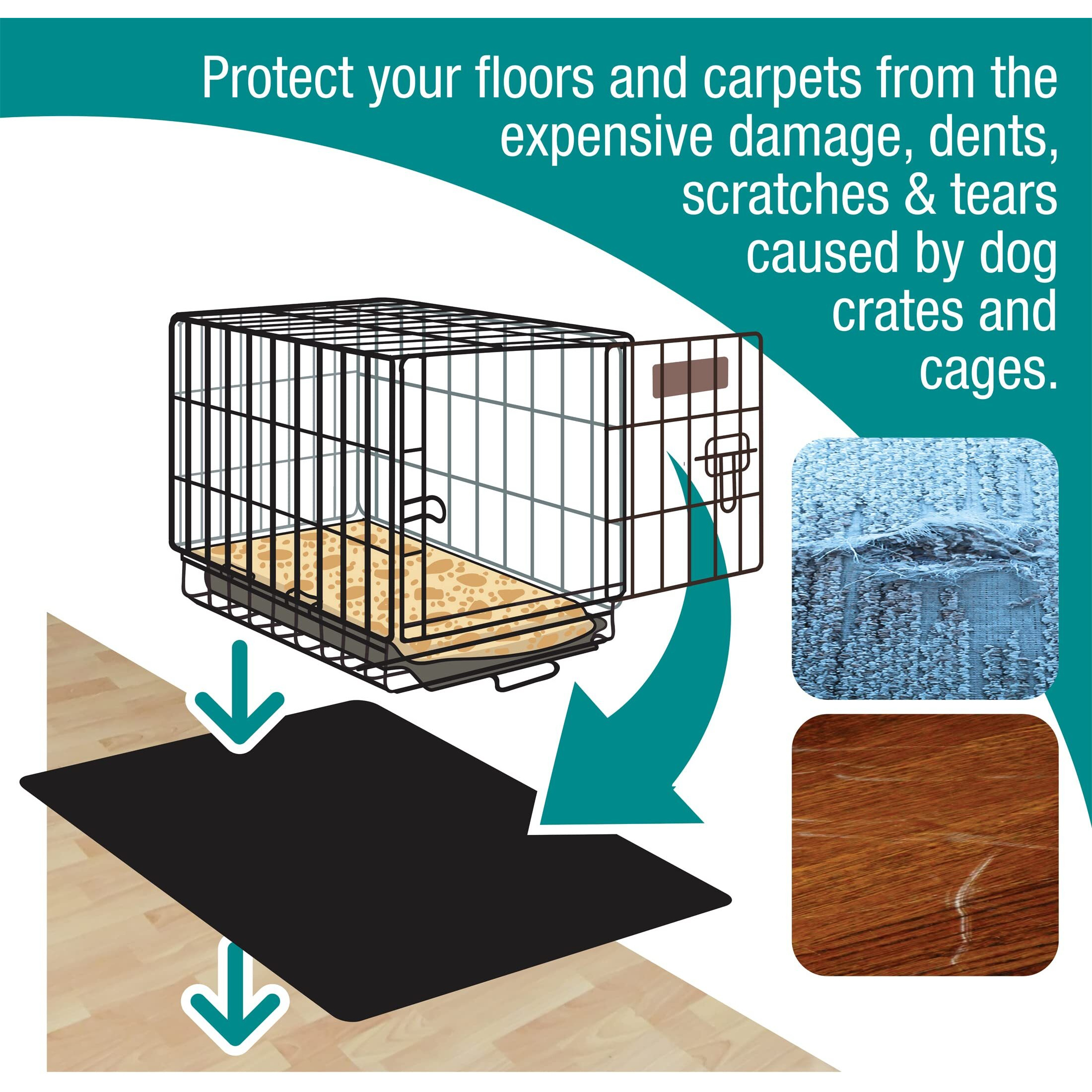 P-Tex Polypropylene Pet Crate Floor Protection Mat - XL - 26" x 38"