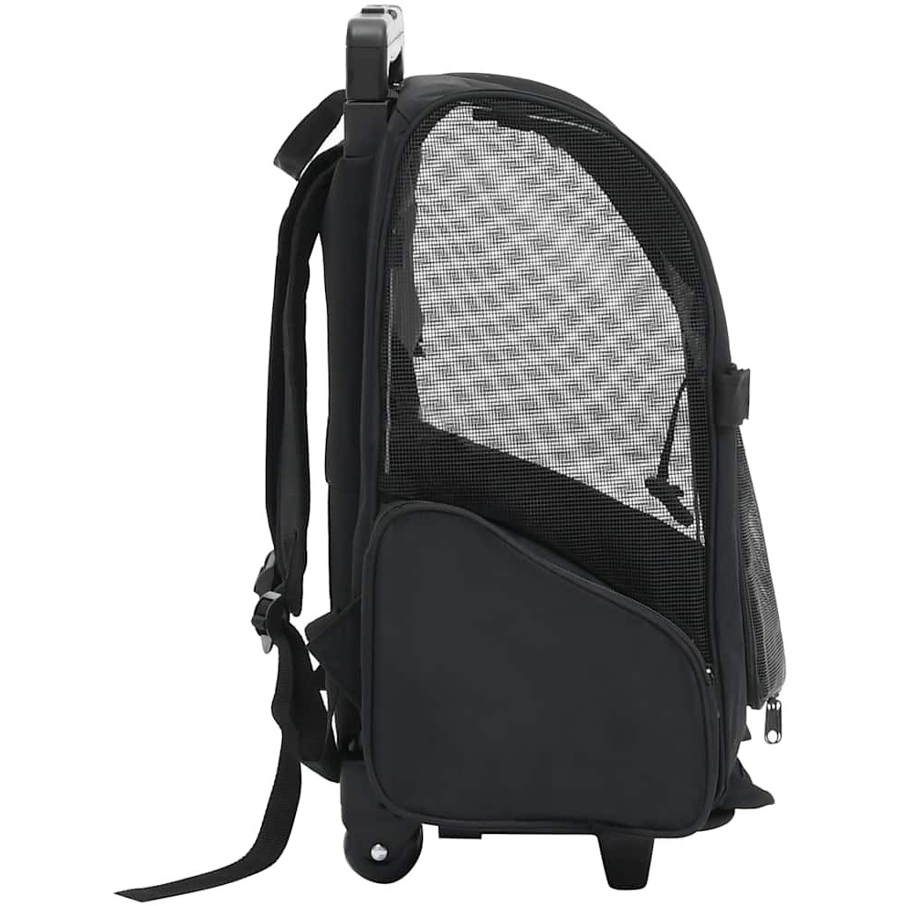 vidaXL Foldable Multipurpose Pet Trolley Black