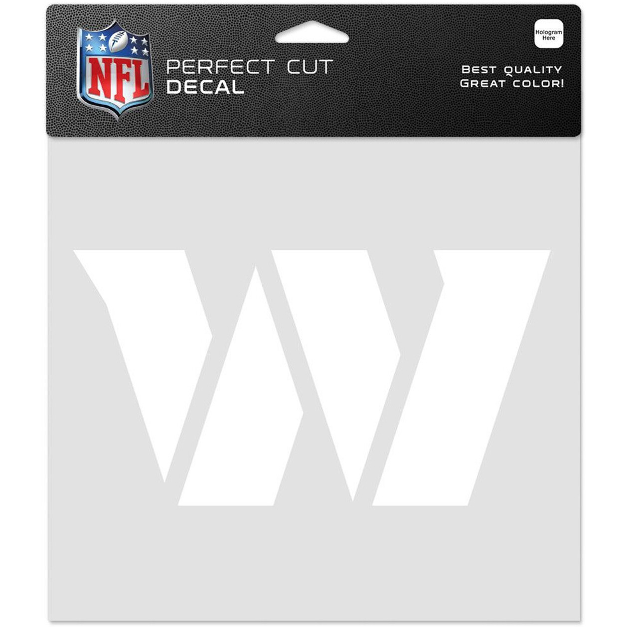 Washington Commanders Decal 8x8 Perfect Cut White