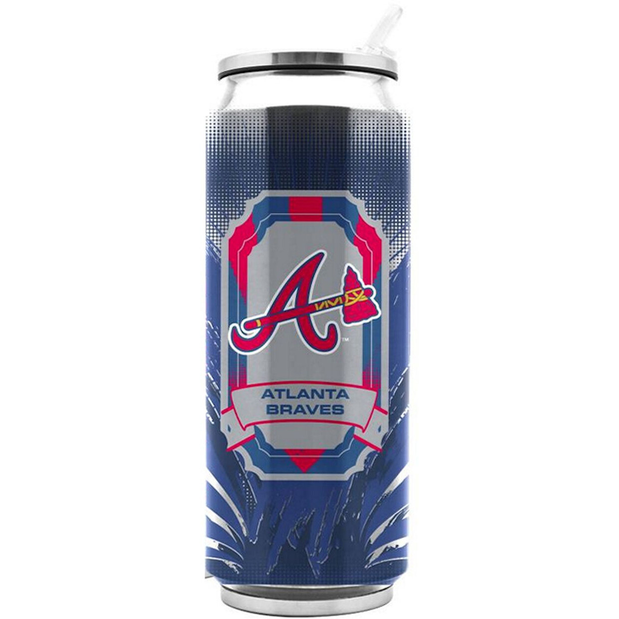Atlanta Braves Stainless Steel Thermo Can - 16.9 ounces - Special Order