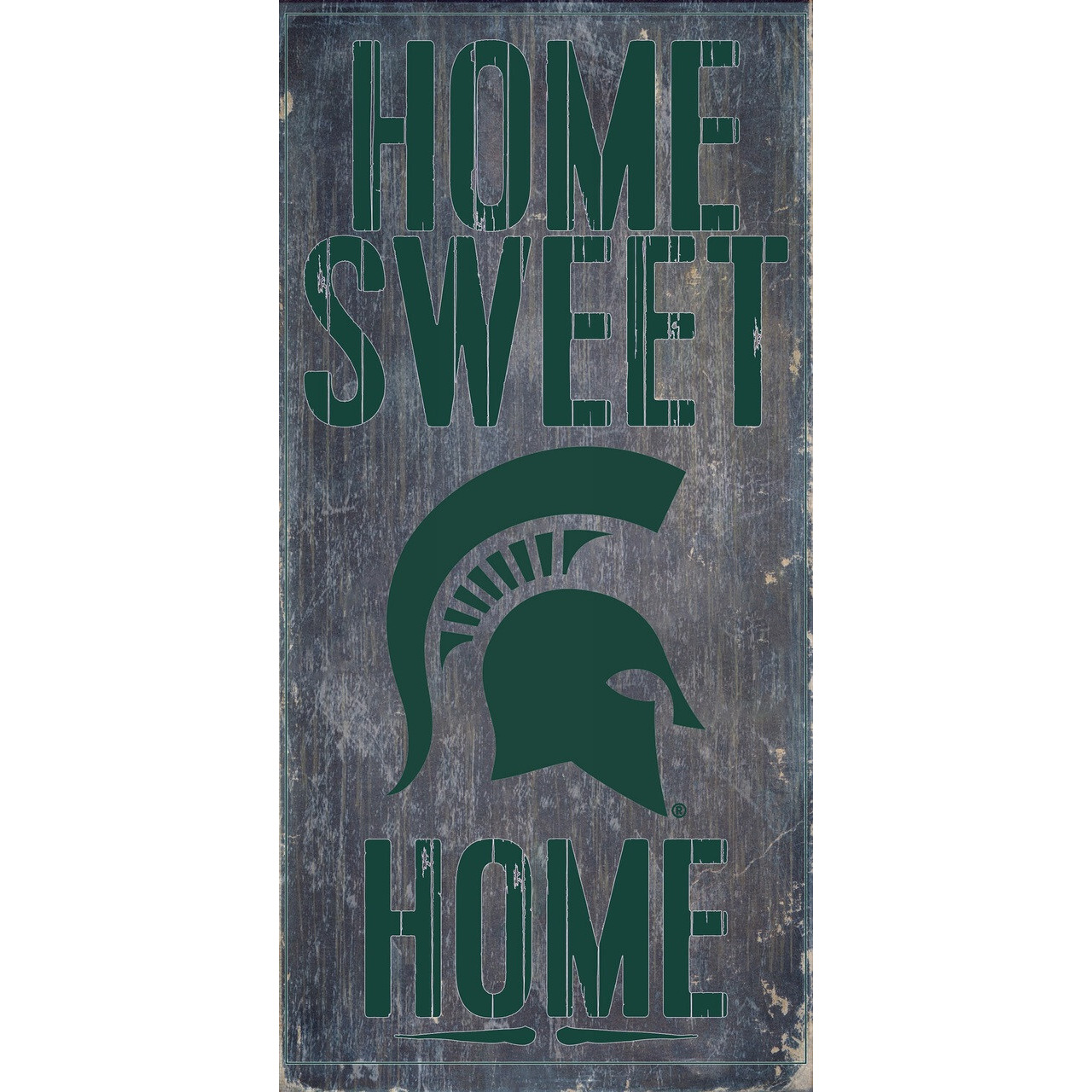 Michigan State Spartans Wood Sign - Home Sweet Home 6&quotx12"