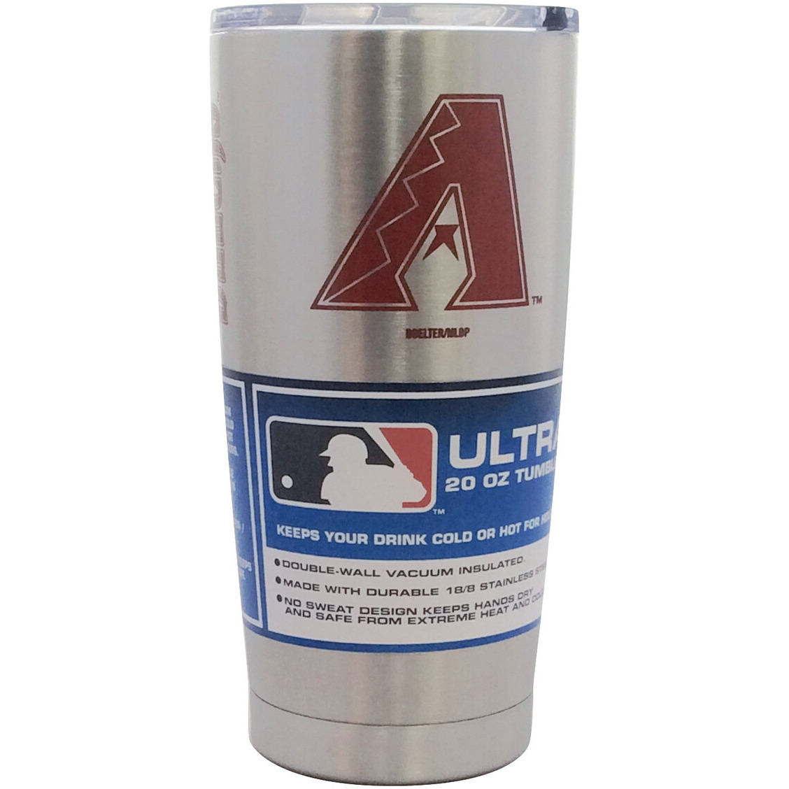 Arizona Diamondbacks Travel Tumbler 20oz Ultra Silver CO