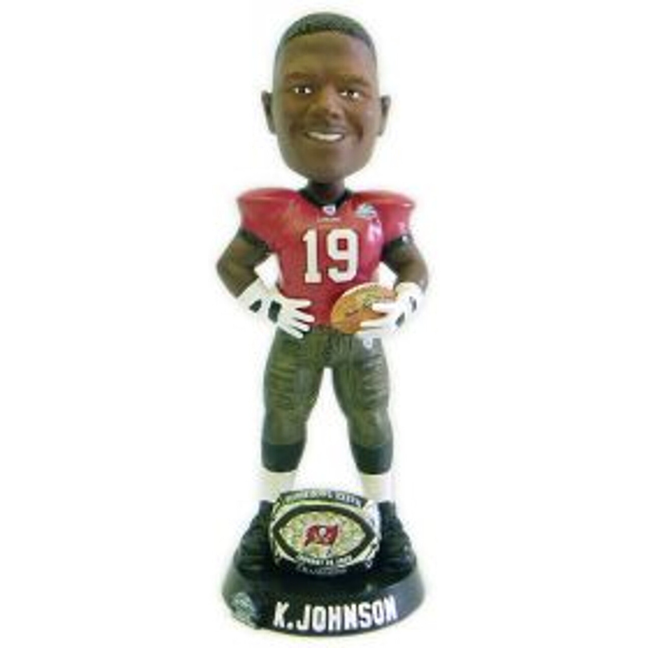 Tampa Bay Buccaneers Keyshawn Johnson Super Bowl 37 Ring Forever Collectibles Bobblehead CO