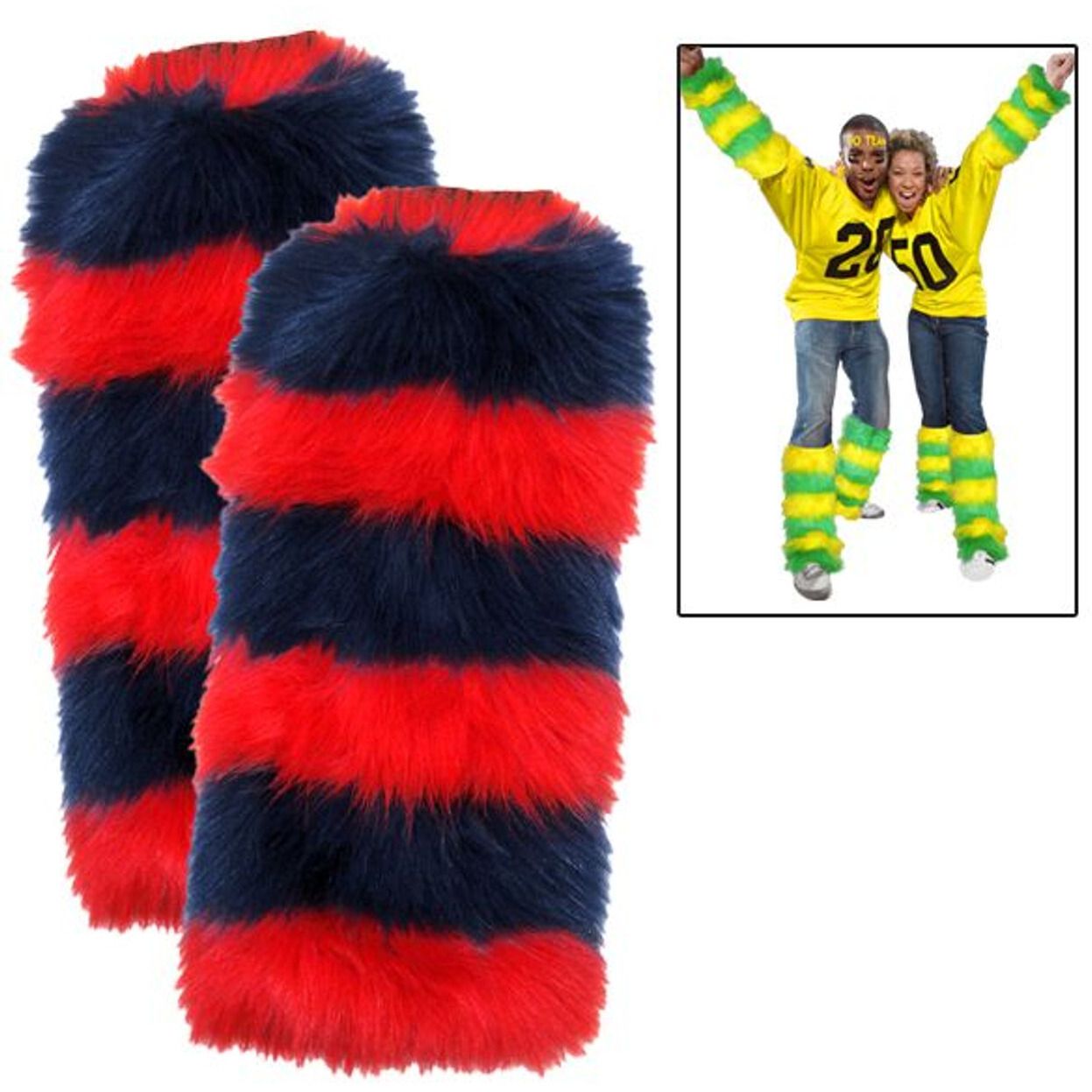 Leg Warmers 2 Pack Navy Blue/Red CO