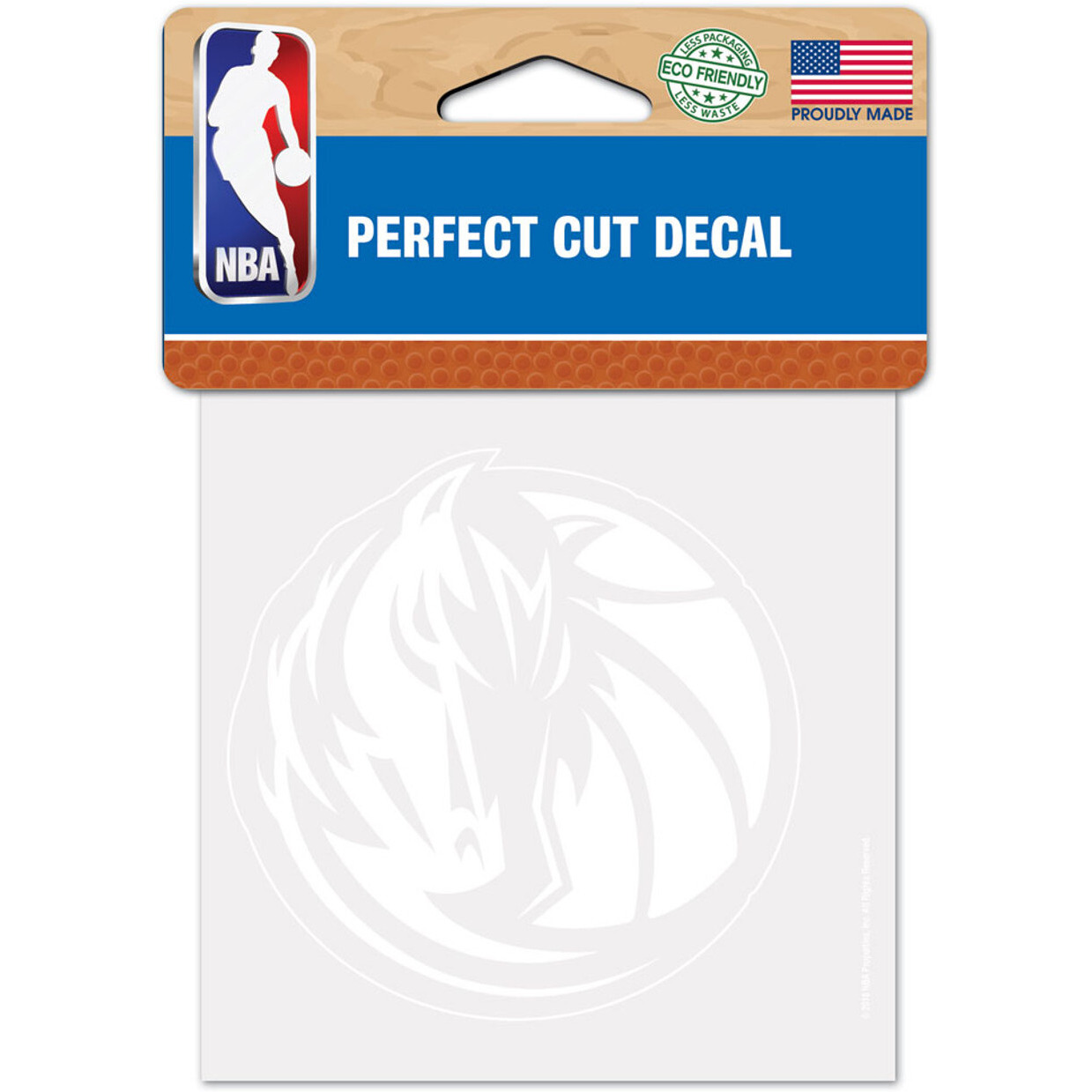 Dallas Mavericks Decal 4x4 Perfect Cut White