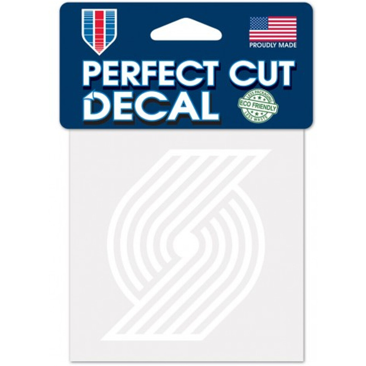 Portland Trail Blazers Decal 4x4 Perfect Cut White
