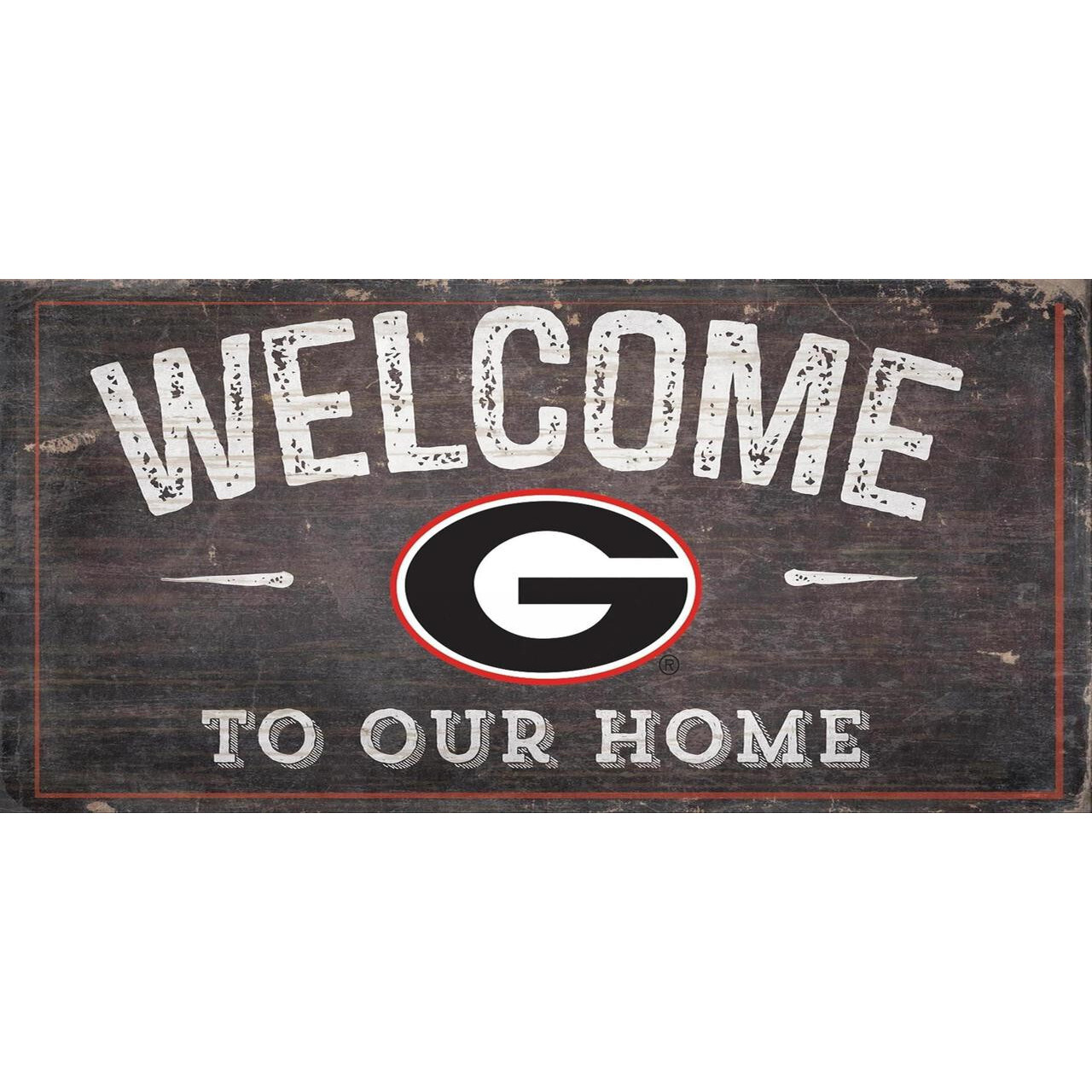 Georgia Bulldogs Sign Wood 6x12 Welcome To Our Home Design - Special Order