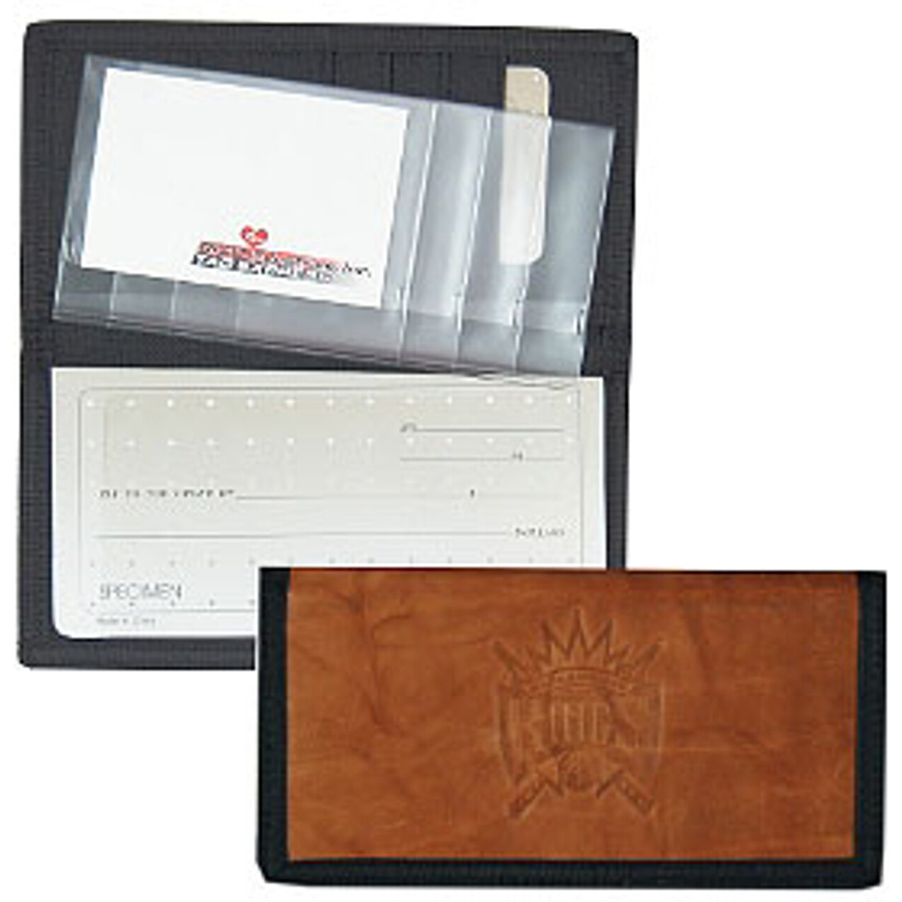 Sacramento Kings Checkbook Cover Leather/Nylon Embossed CO