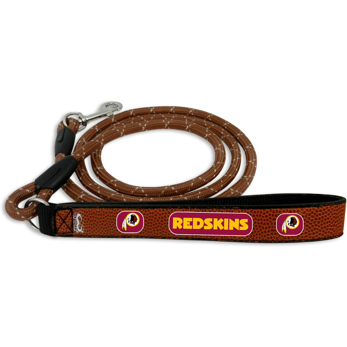 Washington Redskins Pet Leash Leather Frozen Rope Football Size Medium CO