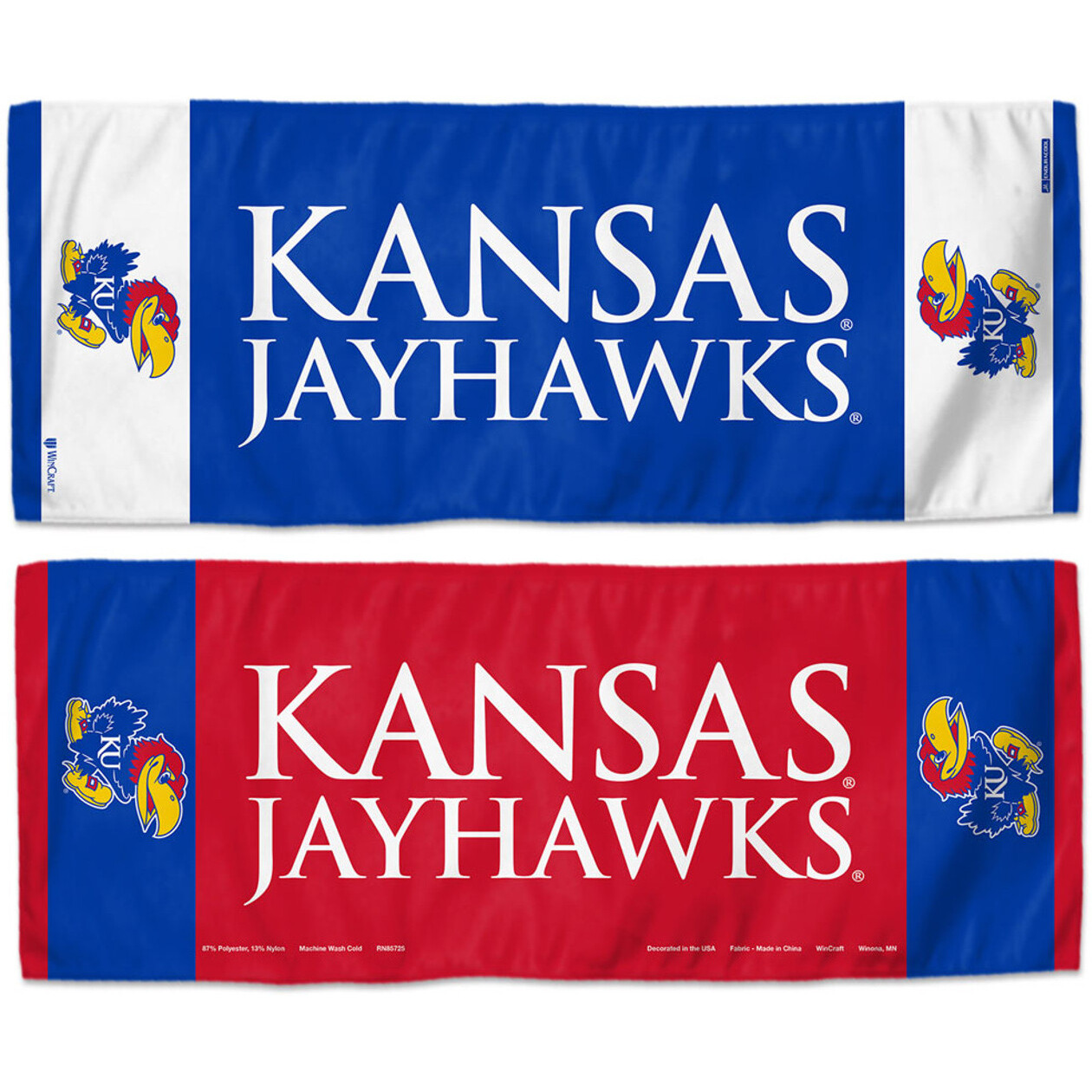 Kansas Jayhawks Cooling Towel 12x30