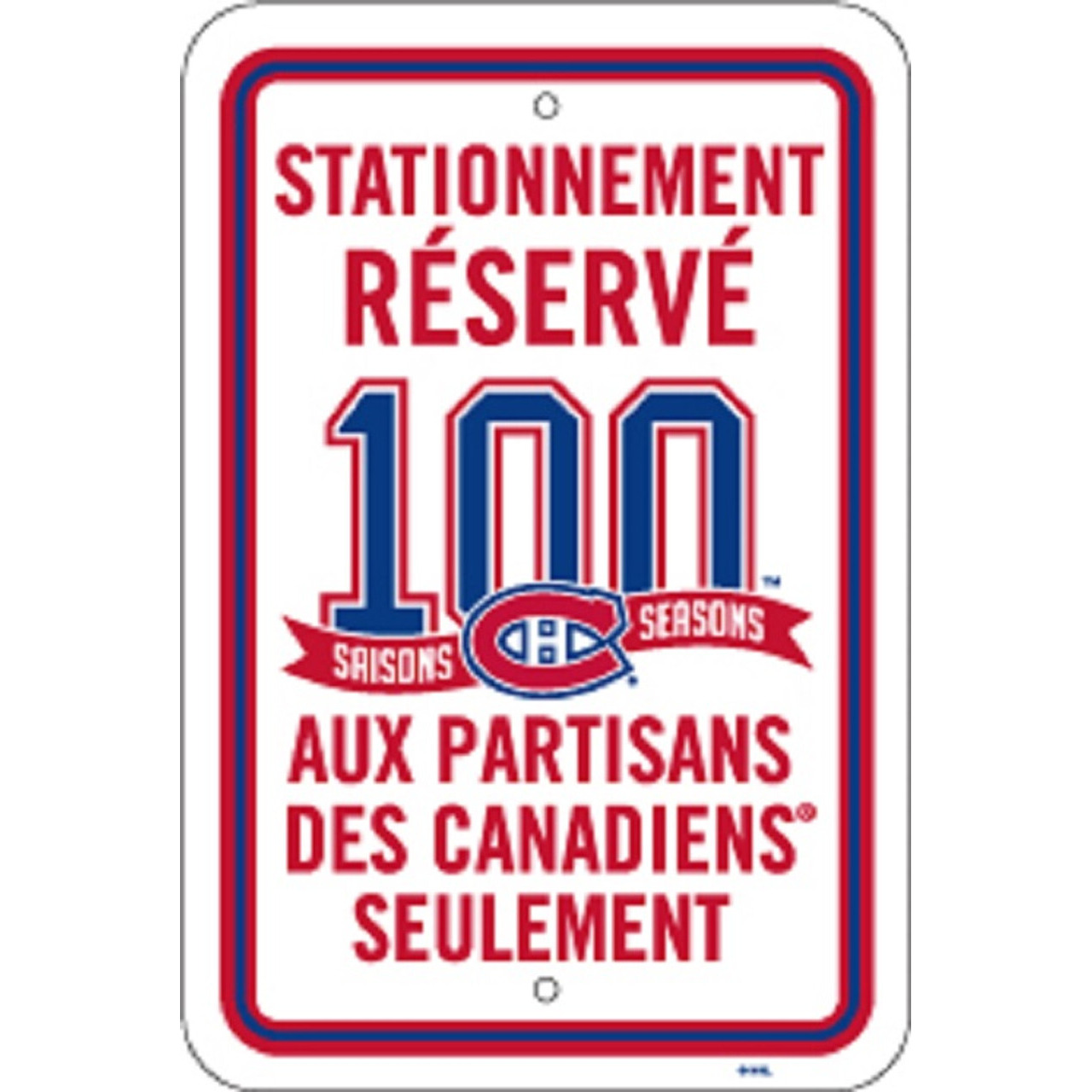 Montreal Canadiens Sign 12x18 Plastic CO