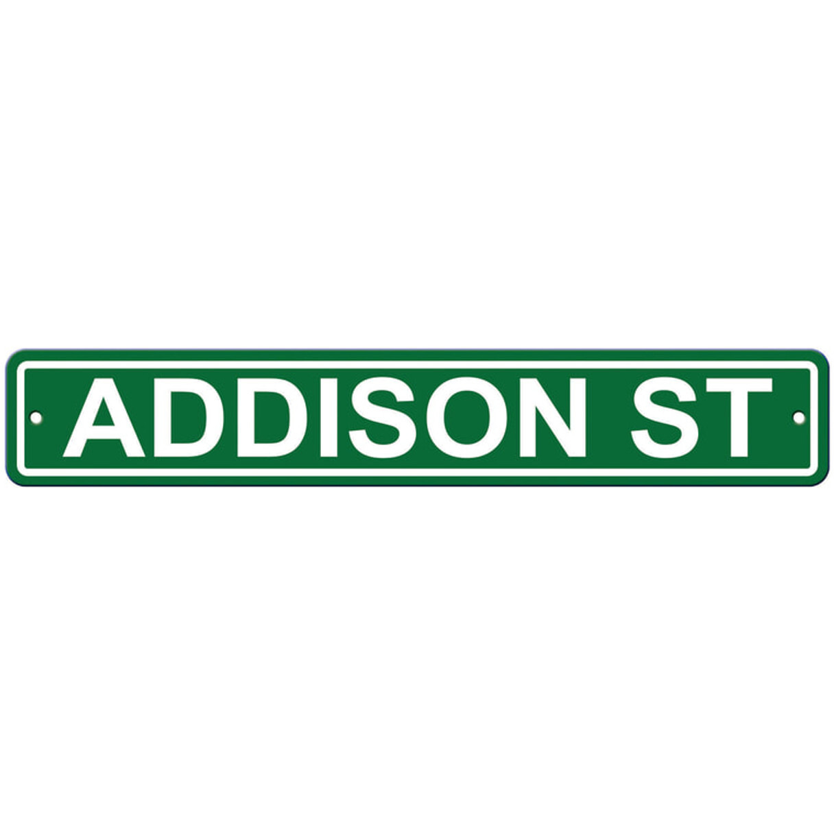 Chicago Cubs Sign 4x24 Plastic Street Style Addison Street CO