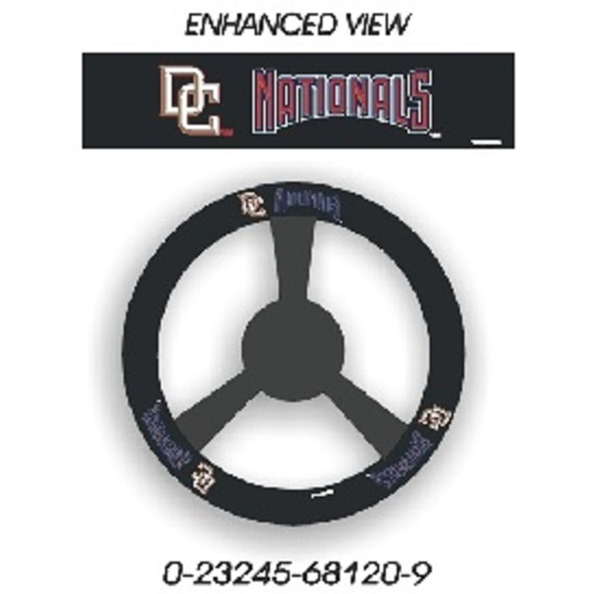 Washington Nationals Steering Wheel Cover Leather CO