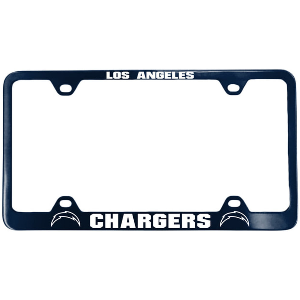 Los Angeles Chargers License Plate Frame Laser Cut Blue
