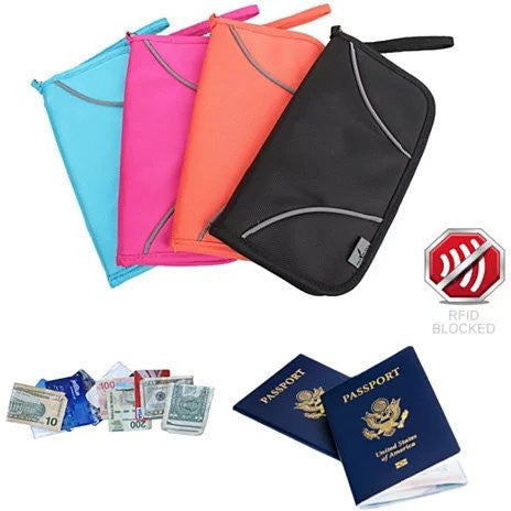 SAFE JOURNEY RFID BLOcKER Passport and credit card Protector Wallet(D0102HE6ZZg)