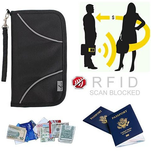 SAFE JOURNEY RFID BLOcKER Passport and credit card Protector Wallet(D0102HE6ZZg)