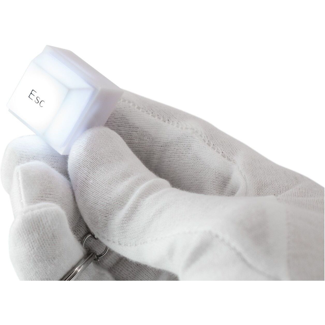 Lighted ESC Key Keychain for Perfect for Online Presence with Push Feel