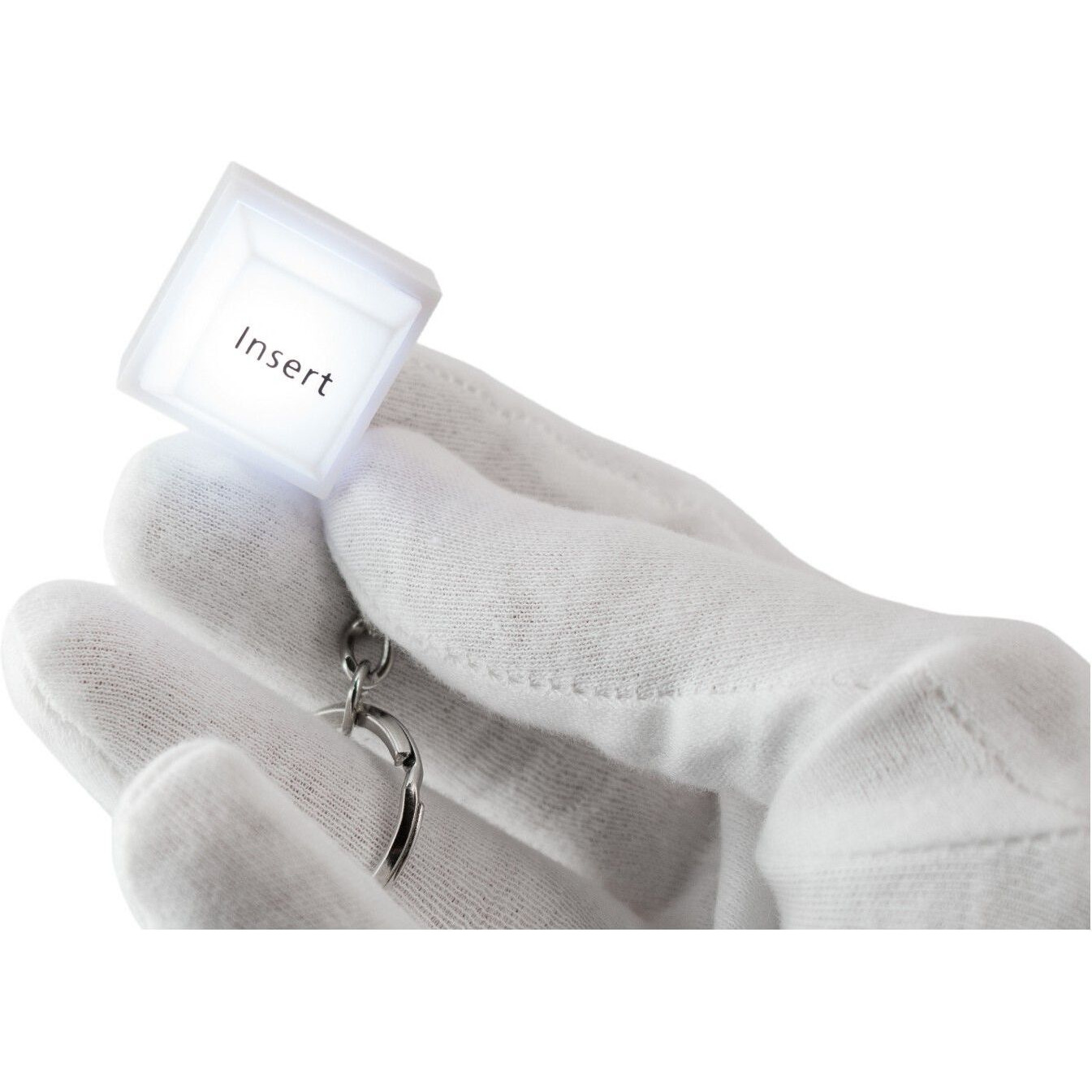 Lighted Insert Keyboard with Quality Elegance and Untarnished Keychain