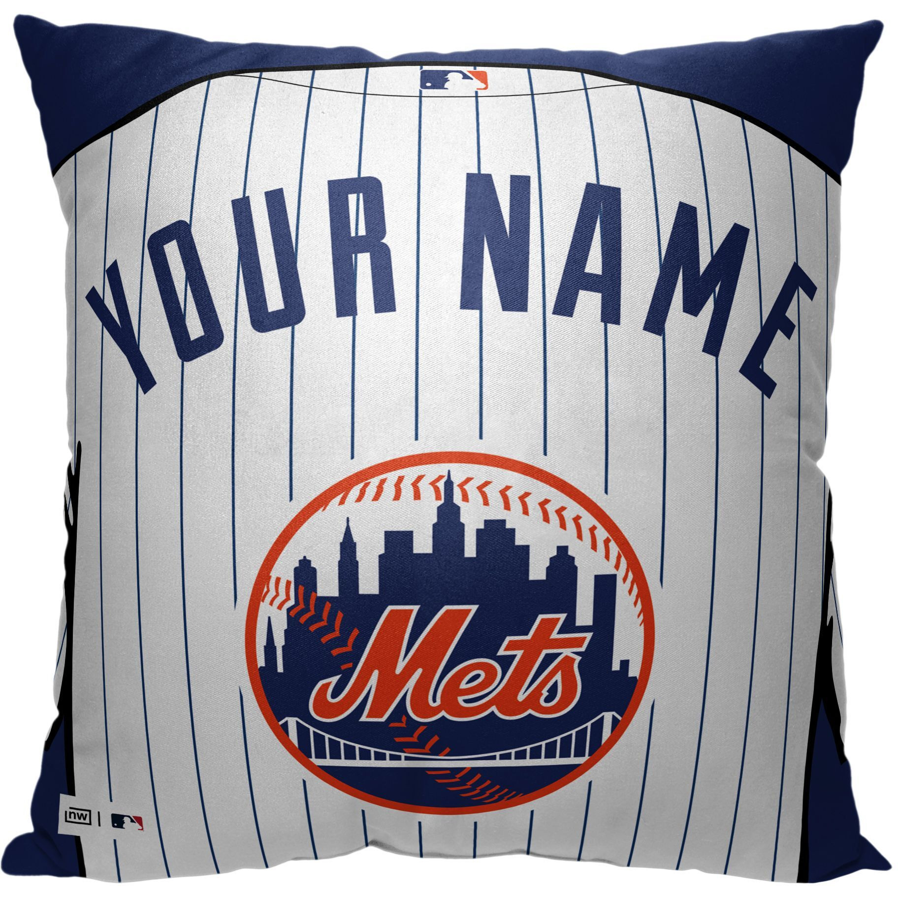 [Personalization Only] OFFICIAL MLB Jersey Personalized Pillow - New York Mets