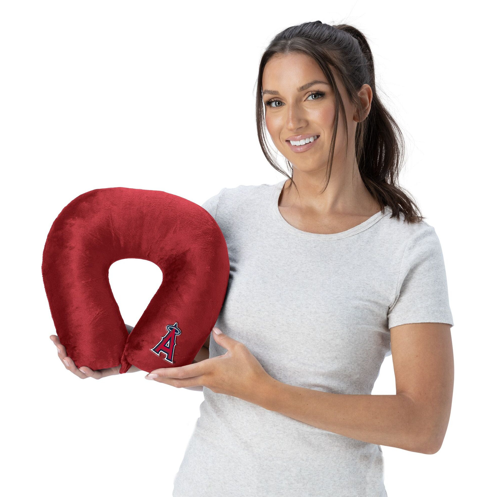 MLB Los Angeles Angels Applique Neck Pillow 12x13 Inches