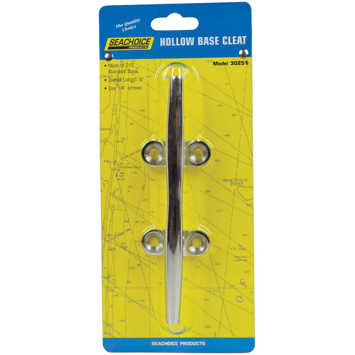 CLEAT 6" STAINLESS STEEL (Pack of 1)