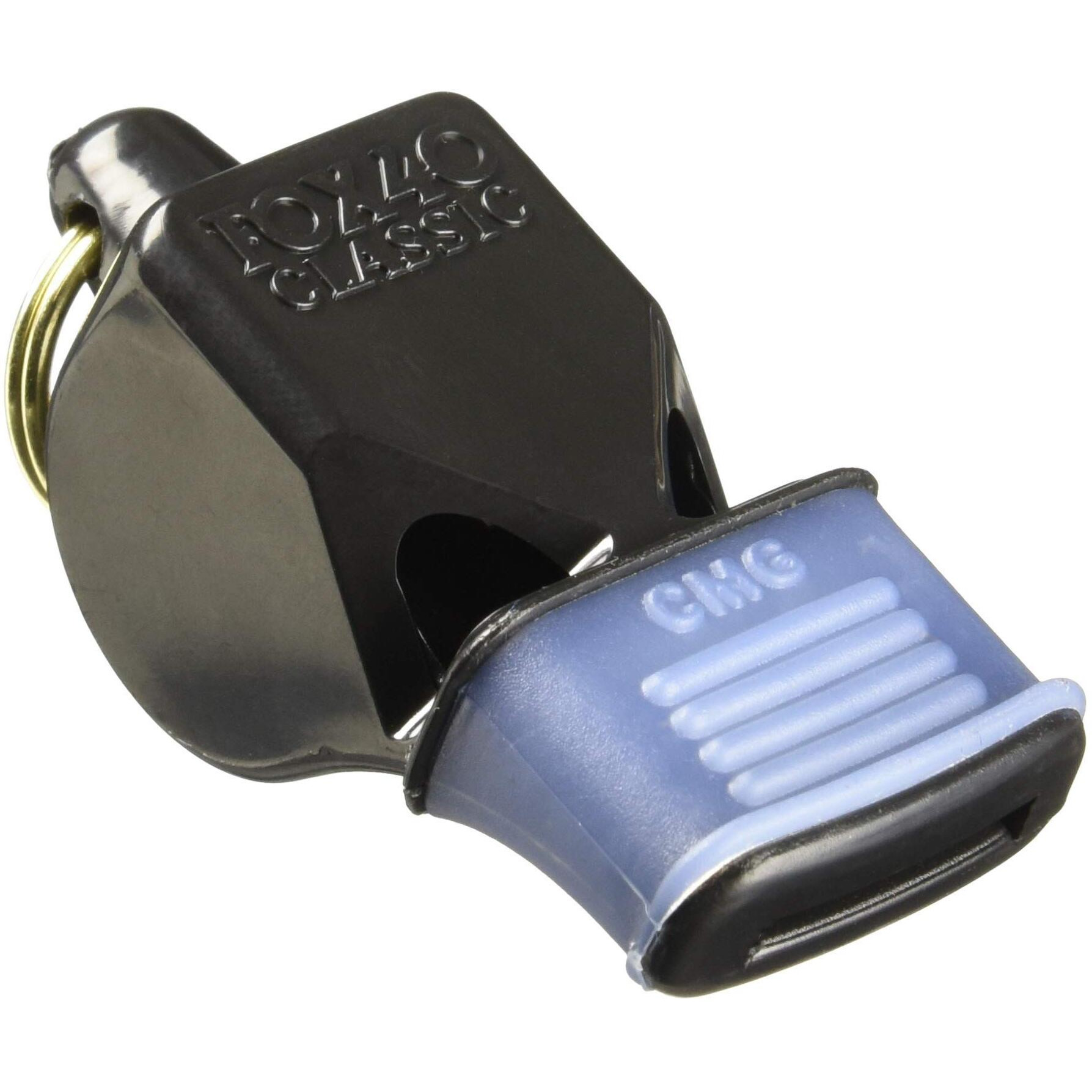 Fox 40 Whistle Classic Black  with Mouth Grip
