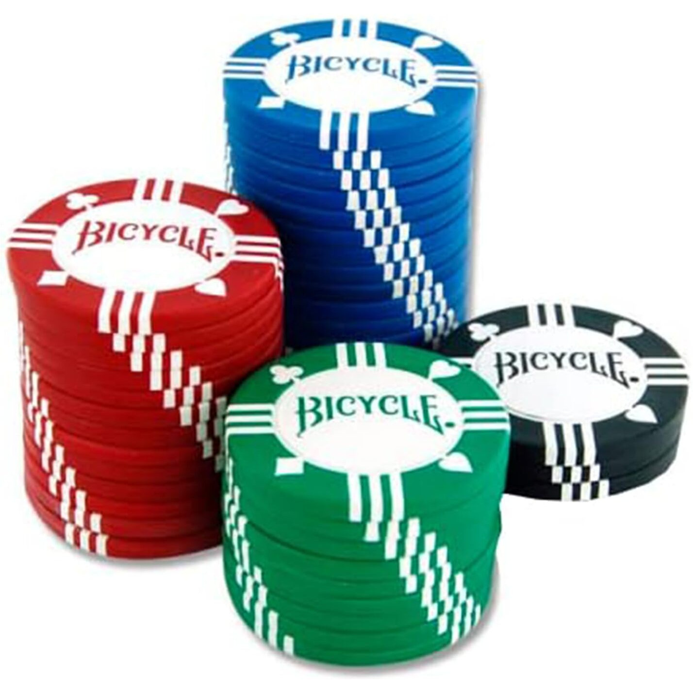 Bicycle 8G 100Count Clay Poker Chips W/Casino Tray Premium 8G Clay-Filled Poker Chips with Casino Tray, 100Count