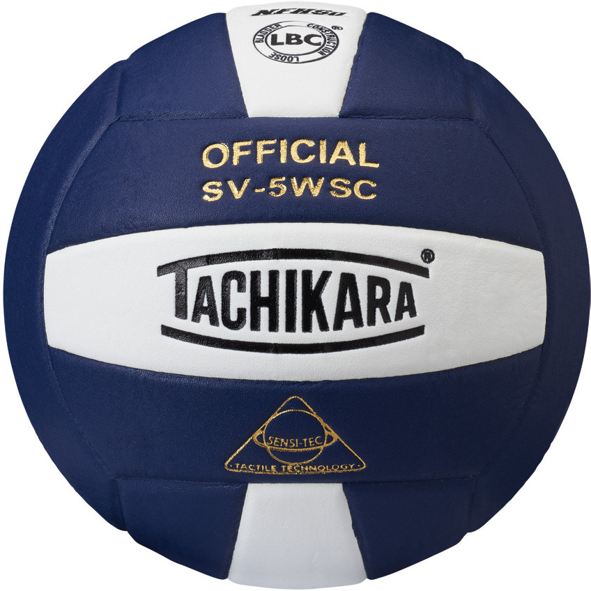 Tachikara SV5WSC Sensi-Tec Composite  Volleyball (Navy, and White)