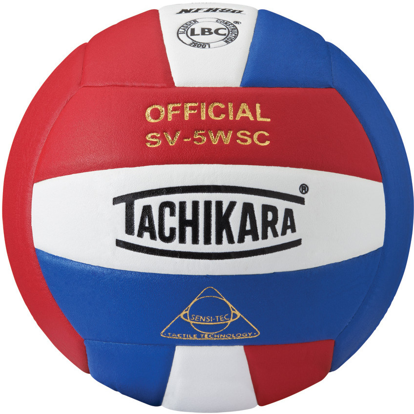 Tachikara SV5WSC Sensi-Tec Composite  Volleyball (Red, Wht, Blue)