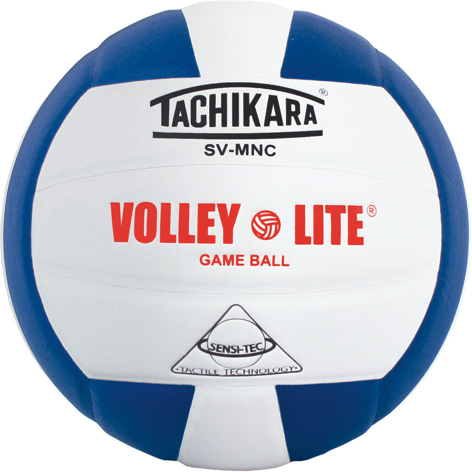 Tachikara SVMNC Volley-Lite Training Volleyball (Royal Blue, White)