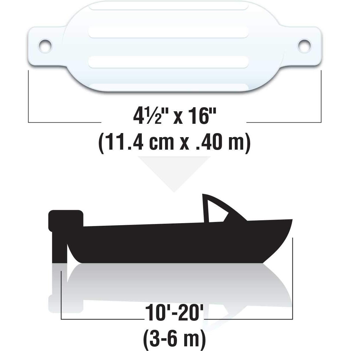 BOAT FENDER 4&quotX16&quotECONO (Pack of 1)