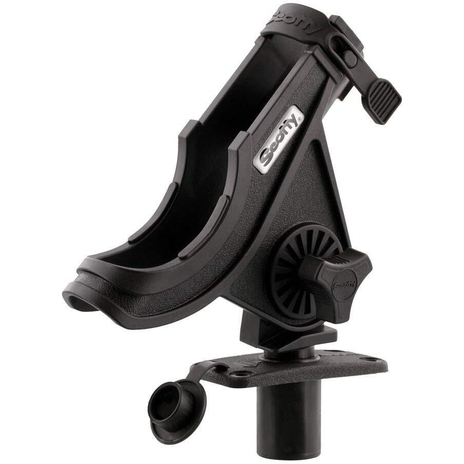 Scotty Baitcaster/Spinning Rod Holder with Flush Deck Mount Black