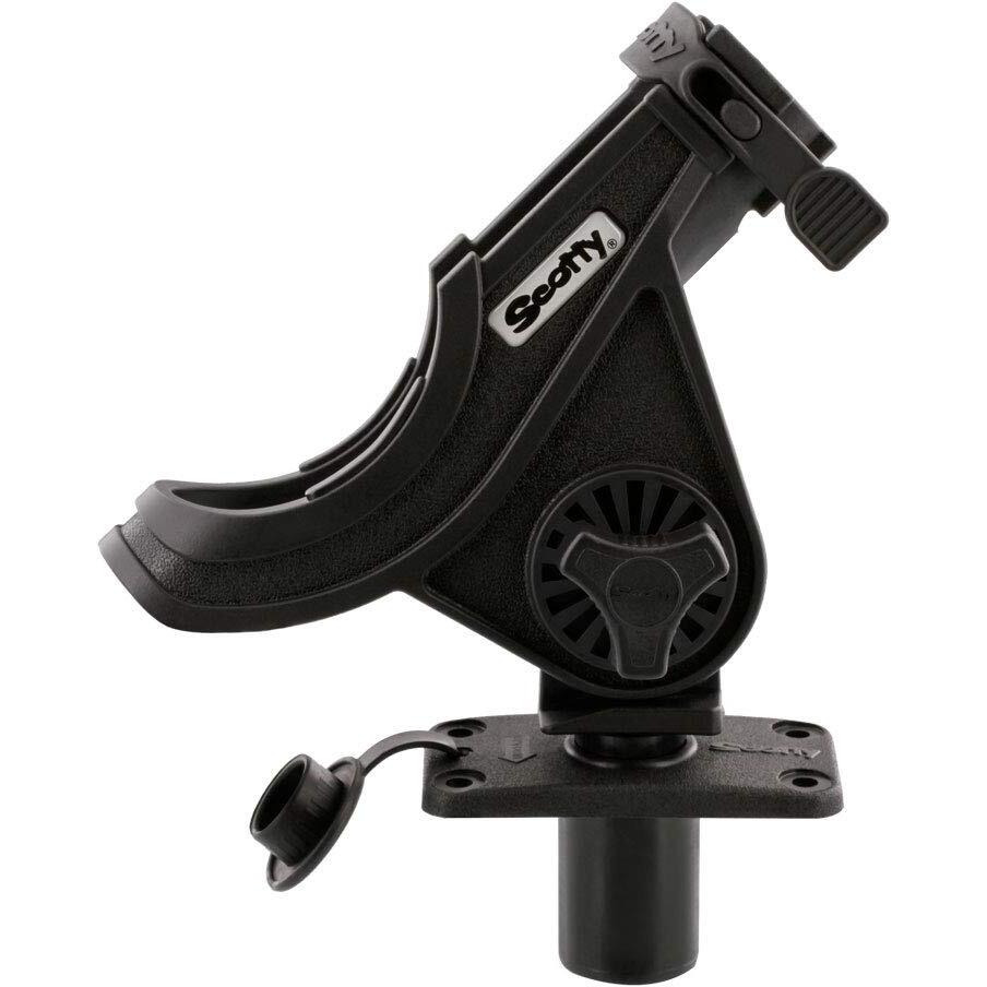 Scotty Baitcaster/Spinning Rod Holder with Flush Deck Mount Black