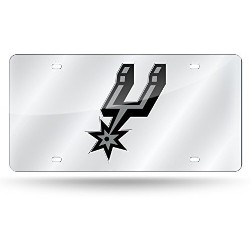 San Antonio Spurs Laser Cut Silver License Plate - Special Order
