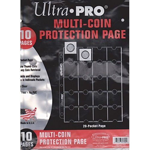 Ultra Pro 20-Pocket Coin Pages (10ct)