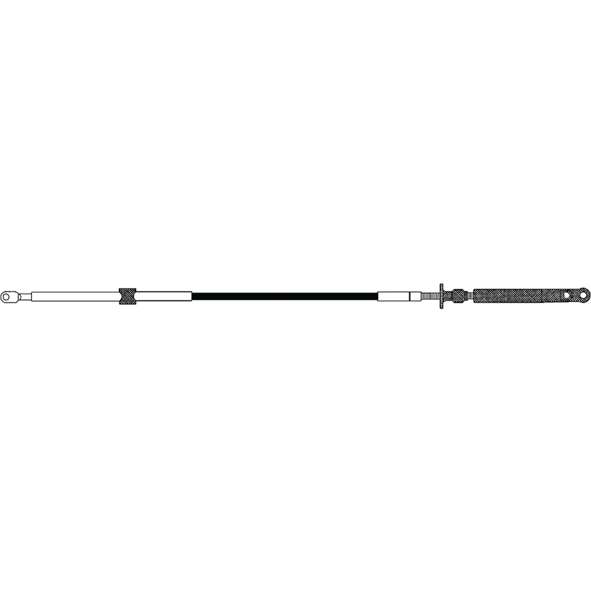 Uflex C4X12 Standard Control Cable with C4 Stroke 3.1" (80mm) for BRP/Evinrude (Pre-1979) - 12'