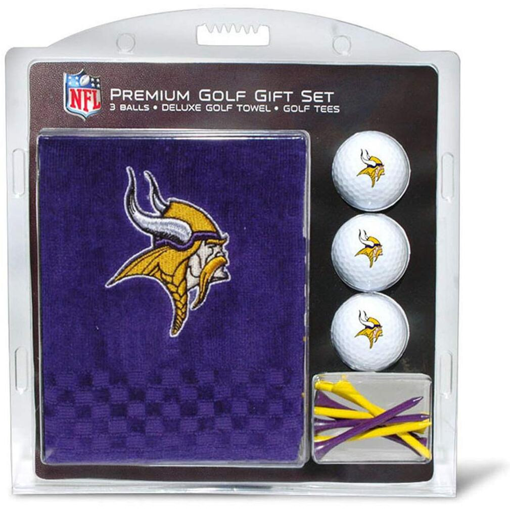 Minnesota Vikings Golf Gift Set with Embroidered Towel