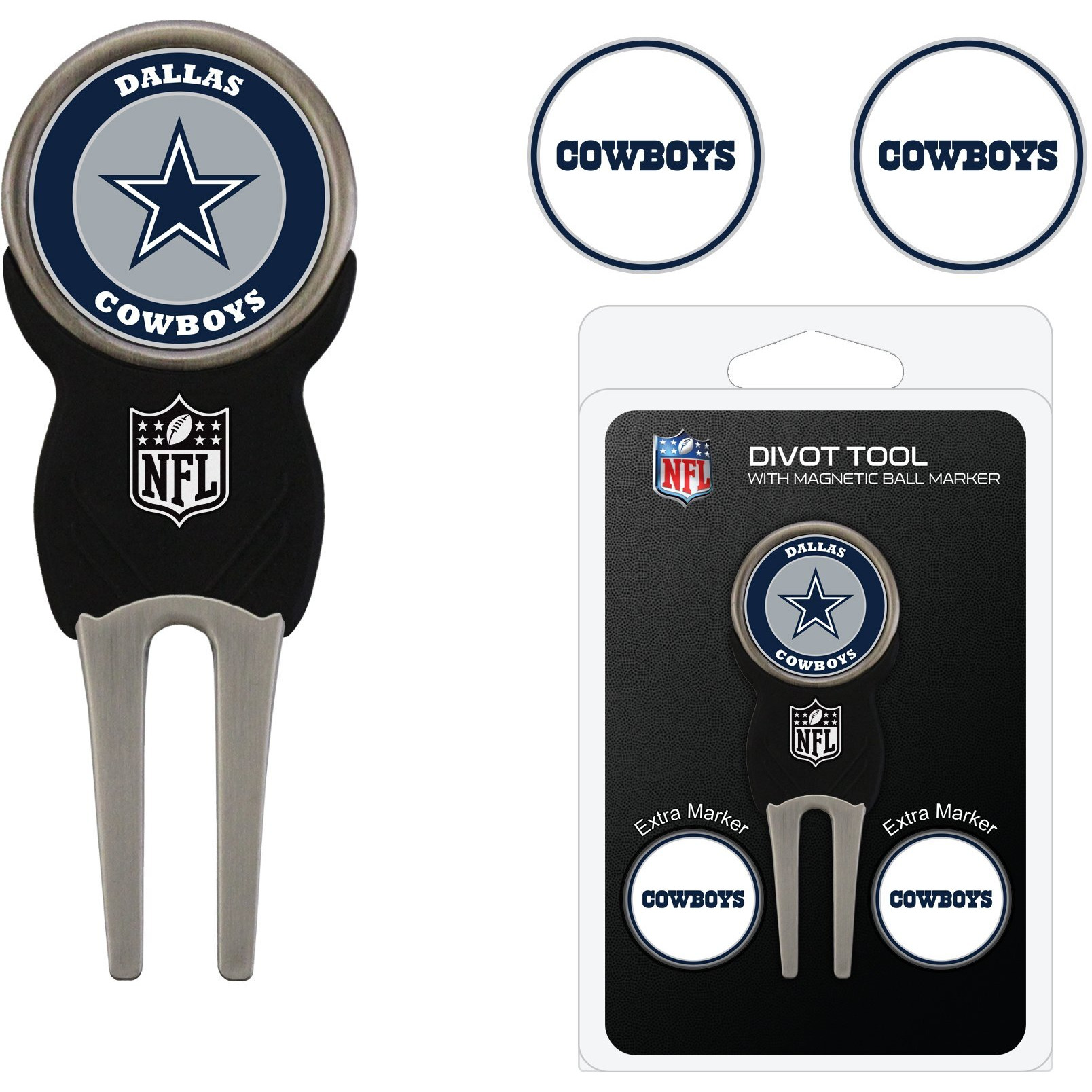 Dallas Cowboys Golf Divot Tool with 3 Markers