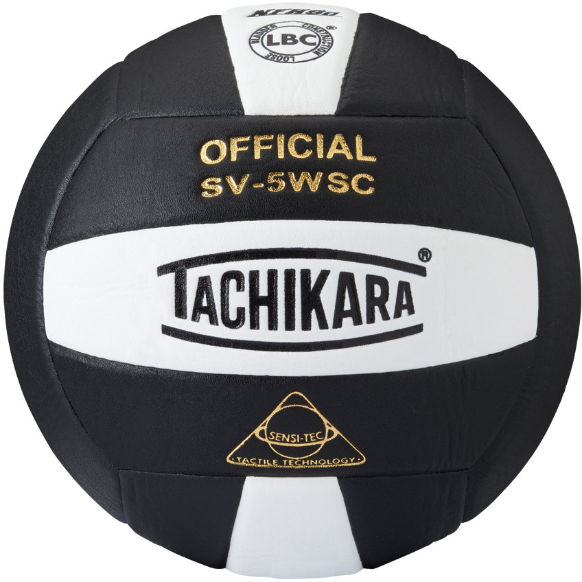 Tachikara SV5WSC Sensi-Tec Composite Volleyball (Black and White)