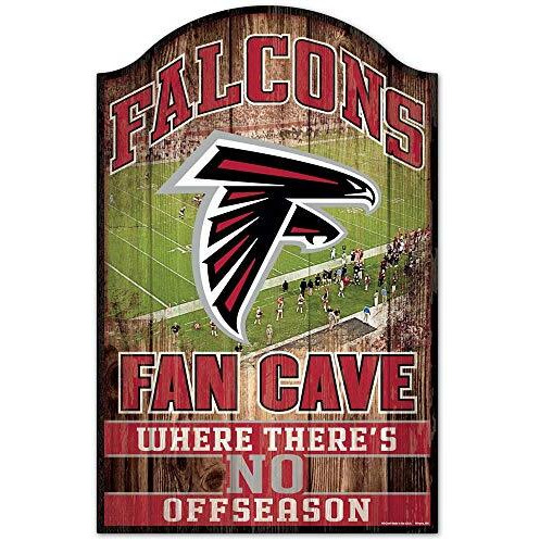 Atlanta Falcons Wood Sign - 11&quotx17" Fan Cave Design