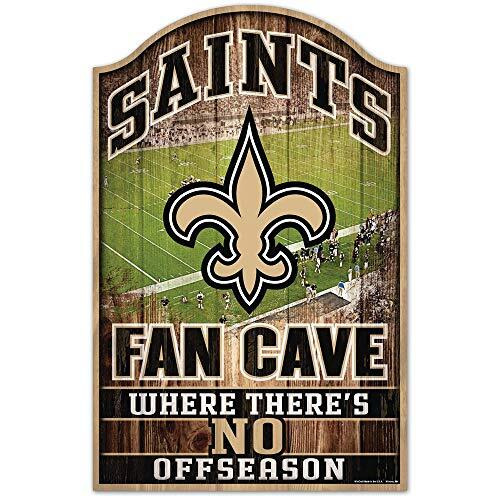 New Orleans Saints Sign 11x17 Wood Fan Cave Design