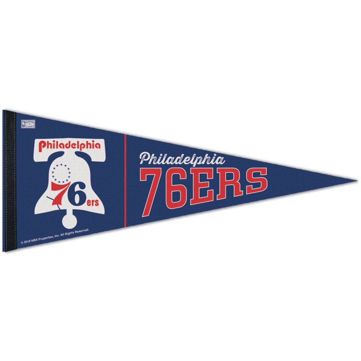 Philadelphia 76ers Pennant 12x30 Premium Style Hardwood Classic Design Special Order