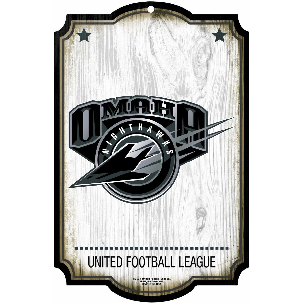Omaha Nighthawks Sign 11x17 Wood CO