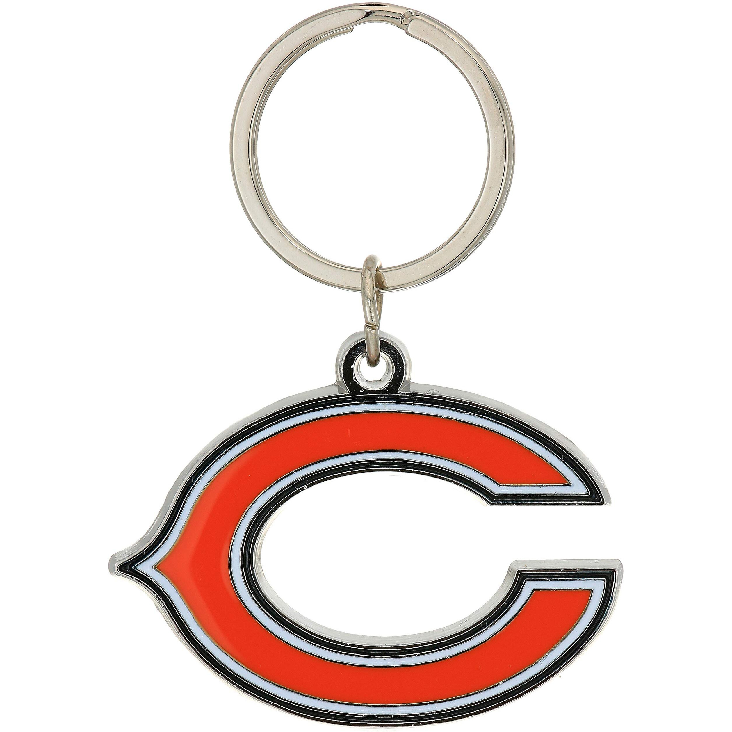 Chicago Bears Chrome Logo Cut Keychain
