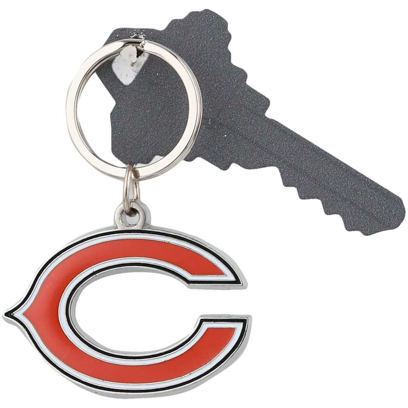 Chicago Bears Chrome Logo Cut Keychain
