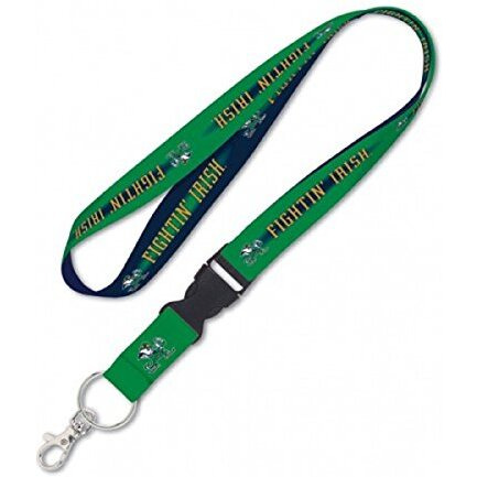 Notre Dame Fighting Irish Lanyard with Detachable Buckle - Leprechaun