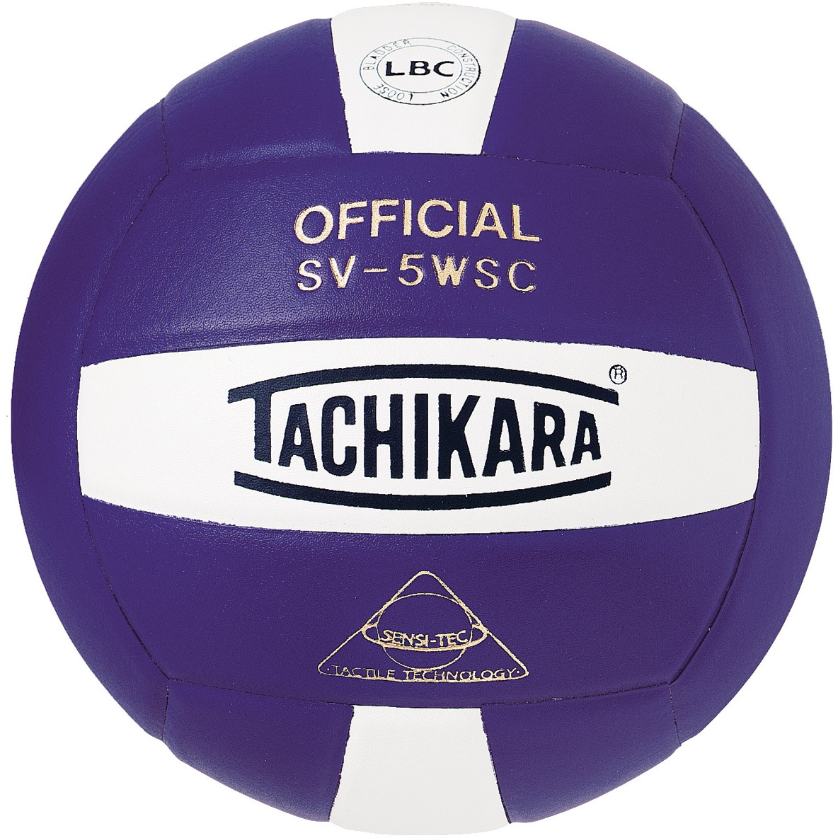Tachikara SV5WSC Sensi-Tec Composite  Volleyball (Purple and White)
