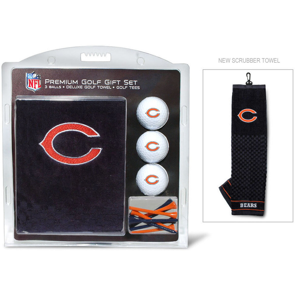 Chicago Bears Golf Gift Set with Embroidered Towel