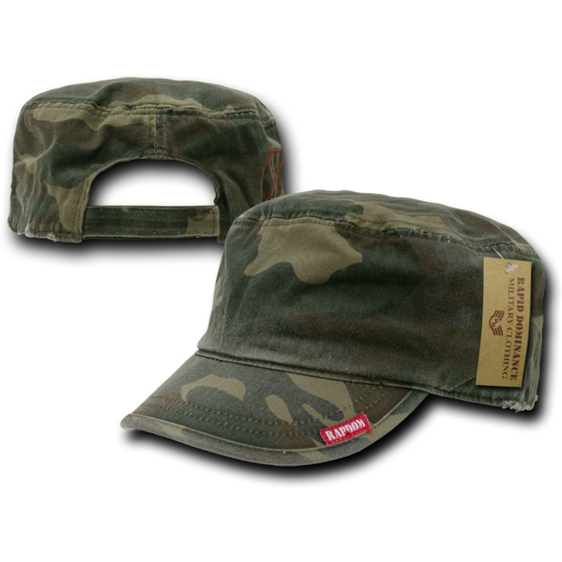 Adjustable Patrol Caps, Woodland Camo